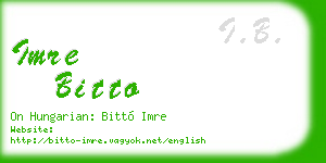 imre bitto business card